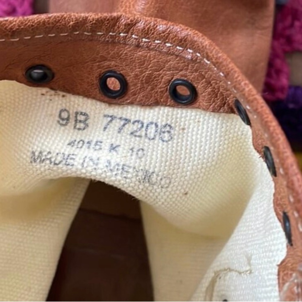 FRYE Sz 9B Amelia Canvas Leather Pull On Booties - Picture 11 of 11